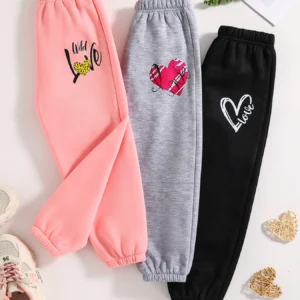 knitted sports pants, 3 pairs of pants set