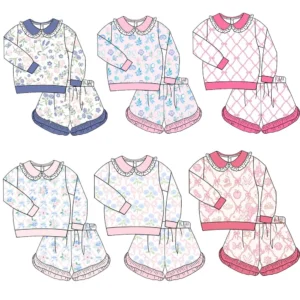 Floral Print Toddler Girls Clothes